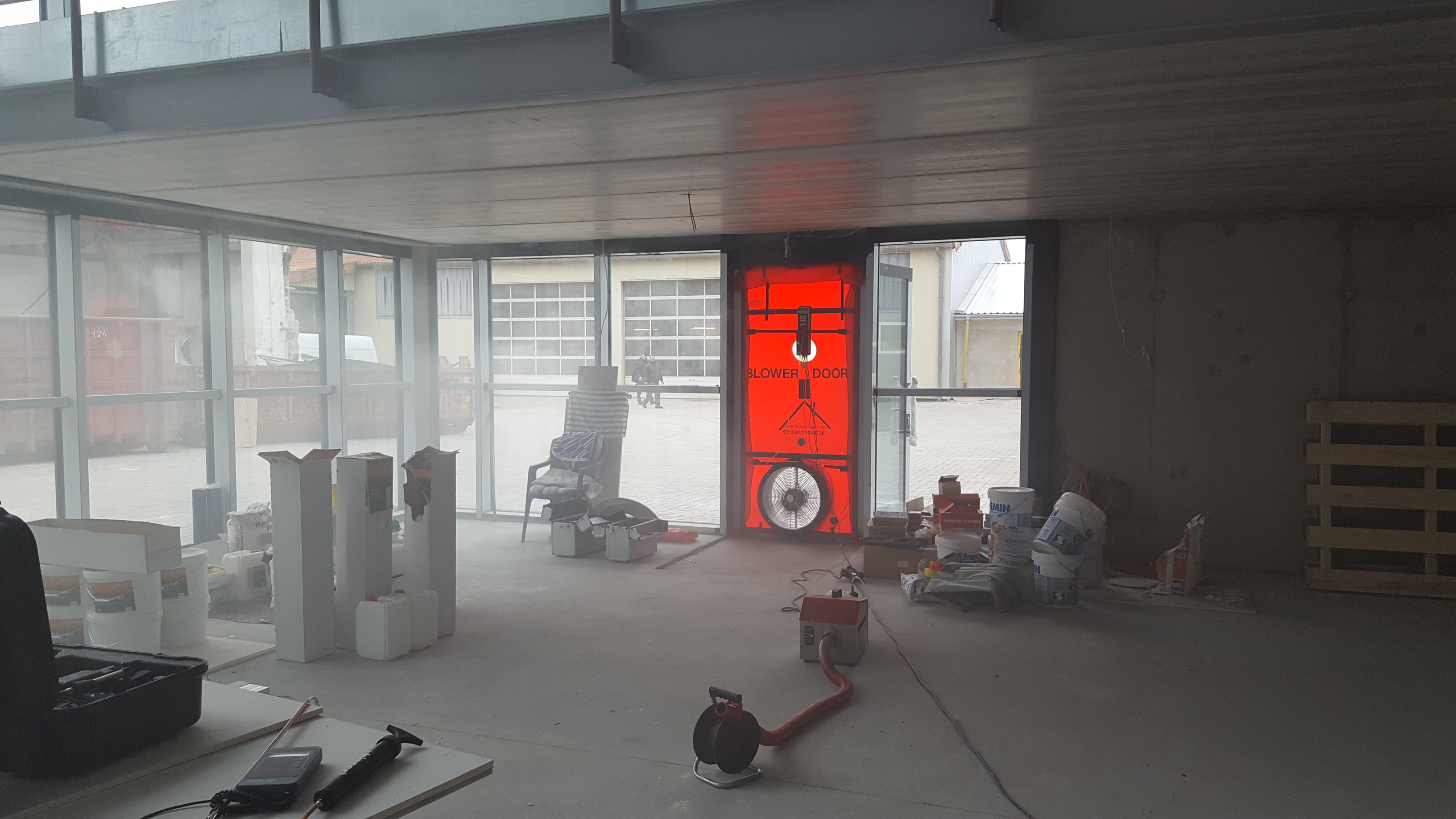 BlowerDoor Vorbereitung